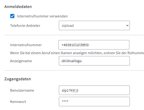 Sipload in Fritz!Box einrichten
